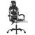 Scaun gaming pivotant/suport picioare negru/alb piele eco GartenMobel Dekor
