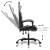 Scaun gaming pivotant/suport picioare negru/alb piele eco GartenMobel Dekor