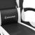Scaun gaming pivotant/suport picioare negru/alb piele eco GartenMobel Dekor