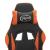 Scaun de gaming pivotant/suport picioare negru/oranj piele eco GartenMobel Dekor