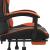 Scaun de gaming pivotant/suport picioare negru/oranj piele eco GartenMobel Dekor