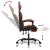 Scaun de gaming pivotant/suport picioare negru/oranj piele eco GartenMobel Dekor