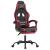 Scaun gaming pivotant/suport picioare negru/roșu vin piele eco GartenMobel Dekor