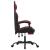 Scaun gaming pivotant/suport picioare negru/roșu vin piele eco GartenMobel Dekor
