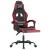 Scaun gaming pivotant/suport picioare negru/roșu vin piele eco GartenMobel Dekor