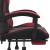 Scaun gaming pivotant/suport picioare negru/roșu vin piele eco GartenMobel Dekor