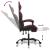 Scaun gaming pivotant/suport picioare negru/roșu vin piele eco GartenMobel Dekor