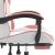 Scaun de gaming pivotant cu suport picioare, alb&roz, piele eco GartenMobel Dekor