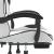 Scaun de gaming pivotant cu suport picioare alb&negru piele eco GartenMobel Dekor