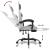Scaun de gaming pivotant cu suport picioare alb&negru piele eco GartenMobel Dekor
