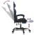 Scaun gaming pivotant/suport picioare negru/albastru piele eco GartenMobel Dekor