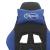 Scaun gaming pivotant/suport picioare negru/albastru piele eco GartenMobel Dekor