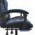 Scaun gaming pivotant/suport picioare negru/albastru piele eco GartenMobel Dekor