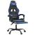 Scaun gaming pivotant/suport picioare negru/albastru piele eco GartenMobel Dekor