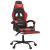 Scaun de gaming pivotant/suport picioare negru/roșu piele eco GartenMobel Dekor