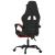 Scaun de gaming pivotant/suport picioare negru/roșu piele eco GartenMobel Dekor