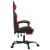 Scaun de gaming pivotant/suport picioare negru/roșu piele eco GartenMobel Dekor
