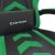 Scaun de gaming pivotant/suport picioare negru/verde piele eco GartenMobel Dekor