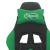 Scaun de gaming pivotant/suport picioare negru/verde piele eco GartenMobel Dekor