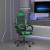 Scaun de gaming pivotant/suport picioare negru/verde piele eco GartenMobel Dekor