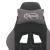 Scaun de gaming pivotant/suport picioare negru/gri piele eco GartenMobel Dekor