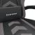 Scaun de gaming pivotant/suport picioare negru/gri piele eco GartenMobel Dekor