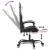 Scaun gaming pivotant/suport picioare negru/alb piele eco GartenMobel Dekor