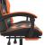 Scaun de gaming pivotant/suport picioare negru/oranj piele eco GartenMobel Dekor