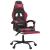 Scaun gaming pivotant/suport picioare negru/roșu vin piele eco GartenMobel Dekor