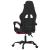 Scaun gaming pivotant/suport picioare negru/roșu vin piele eco GartenMobel Dekor