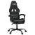 Scaun de gaming pivotant/suport picioare negru piele ecologică GartenMobel Dekor