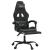 Scaun de gaming pivotant/suport picioare negru piele ecologică GartenMobel Dekor