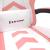 Scaun de gaming pivotant cu suport picioare, alb&roz, piele eco GartenMobel Dekor