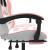 Scaun de gaming pivotant cu suport picioare, alb&roz, piele eco GartenMobel Dekor