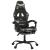 Scaun de gaming cu suport picioare negru/camuflaj piele eco GartenMobel Dekor