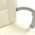 Fotoliu de birou rabatabil, crem, piele ecologică GartenMobel Dekor
