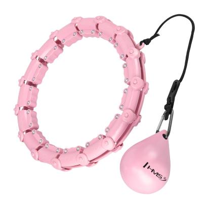 Cerc hula hoop cu greutate HMS HHW02, reglabil, 43 cm, negru