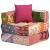 Fotoliu puf modular cu pernă, model petice, material textil GartenMobel Dekor