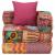 Fotoliu puf modular cu pernă, model petice, material textil GartenMobel Dekor