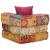 Fotoliu puf modular cu pernă, model petice, material textil GartenMobel Dekor