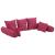Set de perne decorative, 7 piese, roz, material textil GartenMobel Dekor
