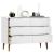 Dulap TV „MOLDE” alb, 113x40x80 cm, din lemn masiv de pin GartenMobel Dekor