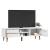 Dulap TV „MOLDE” alb, 158x40x49 cm, lemn masiv de pin GartenMobel Dekor