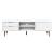 Dulap TV „MOLDE” alb, 158x40x49 cm, lemn masiv de pin GartenMobel Dekor