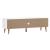 Dulap TV „MOLDE” alb, 158x40x49 cm, lemn masiv de pin GartenMobel Dekor