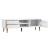 Dulap TV „MOLDE” alb, 158x40x49 cm, lemn masiv de pin GartenMobel Dekor