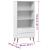 Bibliotecă „MOLDE” alb, 85x35x170,5 cm, lemn masiv de pin GartenMobel Dekor