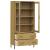 Bibliotecă cu picioare metalice OSLO, maro, 85x35x172,5 cm lemn GartenMobel Dekor