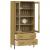 Bibliotecă cu picioare metalice OSLO, maro, 85x35x172,5 cm lemn GartenMobel Dekor