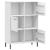 Bibliotecă cu picioare metalice OSLO, alb, 90x35x128,5 cm, lemn GartenMobel Dekor